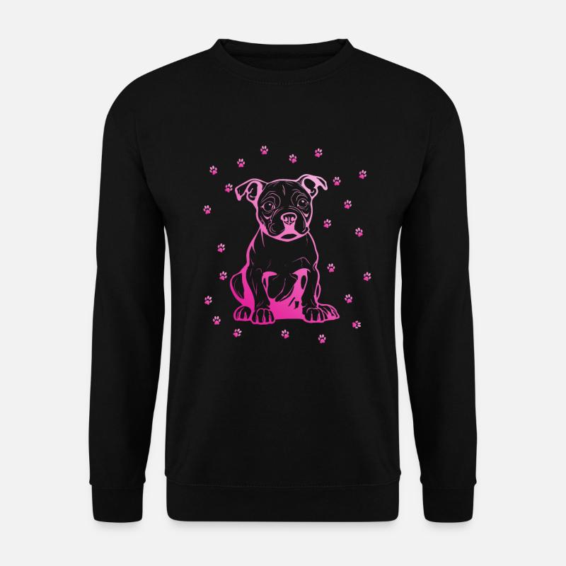 American Pitbull with Small Paws - Unisex Sweatshirt - black