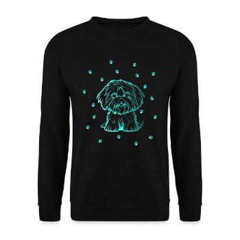 Bichon havanais avec de petites pattes - Sweat-shirt Unisexe - noir - Devant - Alina (178cm) & Michal (187cm)