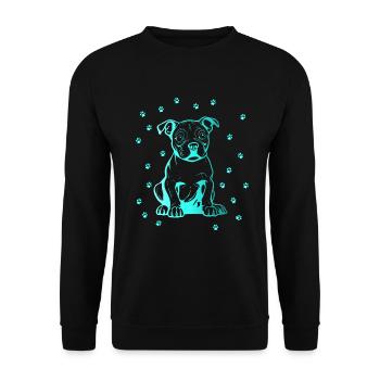 Pitbull américain avec de petites pattes - Sweat-shirt Unisexe - noir - Devant - Alina (178cm) & Michal (187cm)