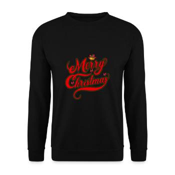 Drôle Père Noël Joyeux Noël Weihnachten - Sweat-shirt Unisexe - noir - Devant - Alina (178cm) & Michal (187cm)