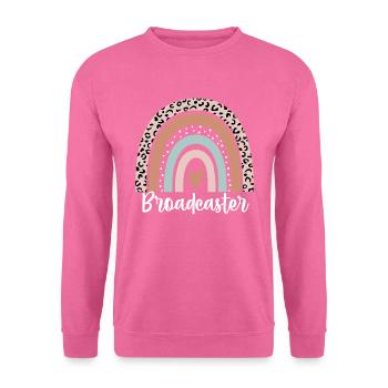 Broadcaster Rainbow Leopard Funny Broadcaster - Unisex Sweatshirt - pink - Front