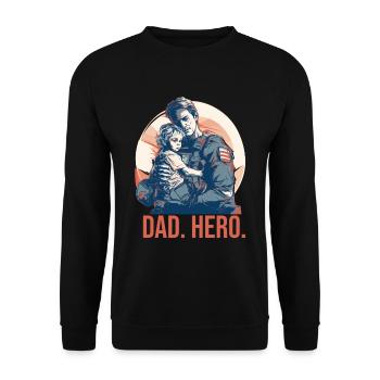 Jour des anciens combattants Papa Grand-père Anciens combattants - Sweat-shirt Unisexe - noir - Devant - Alina (178cm) & Michal (187cm)