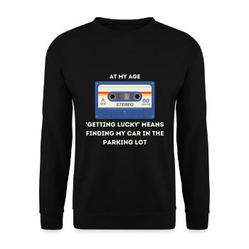 Dicton rétro sarcastique de l’âge - Sweat-shirt Unisexe - noir - Devant - Alina (178cm) & Michal (187cm)