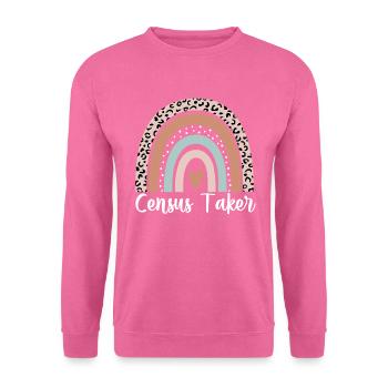 Recenseur Rainbow Leopard Drôle Recenseur - Sweat-shirt Unisexe - rose - Devant