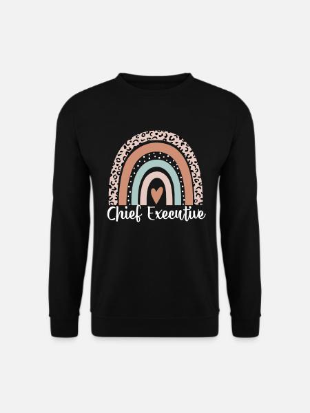 Geschäftsführer Regenbogenleopard Lustiger Häuptling - Unisex Pullover - Schwarz