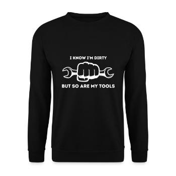 Dictons drôles de mécaniciens - Sweat-shirt Unisexe - noir - Devant - Alina (178cm) & Michal (187cm)