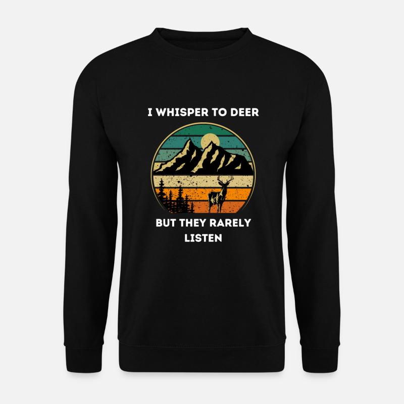 Hirschjäger Einzigartige Jagd - Unisex Pullover - Schwarz