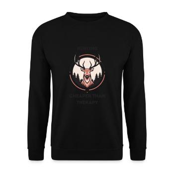 Unique Hunt - Unisex Sweatshirt - black - Front - Alina (178cm) & Michal (187cm)