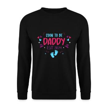Papa et Papa 2024 Bientôt papa 2024 - Sweat-shirt Unisexe - noir - Devant - Alina (178cm) & Michal (187cm)
