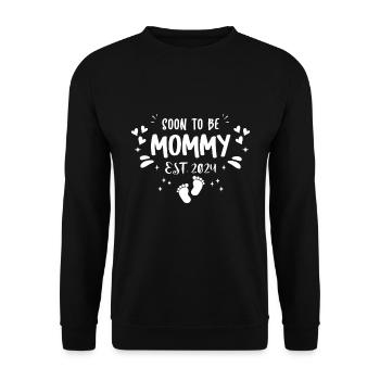 Mom and Mom 2024 Soon to be Mommy 2024 - Unisex Sweatshirt - black - Front - Alina (178cm) & Michal (187cm)