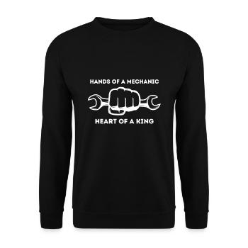 Mechanic funny sayings - Unisex Sweatshirt - black - Front - Alina (178cm) & Michal (187cm)