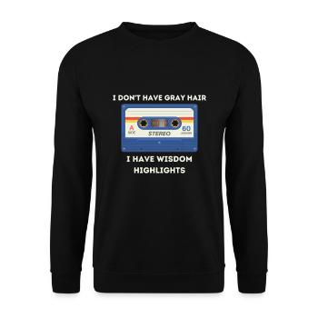 Dicton rétro sarcastique de l’âge - Sweat-shirt Unisexe - noir - Devant - Alina (178cm) & Michal (187cm)