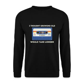 Dicton rétro sarcastique de l’âge - Sweat-shirt Unisexe - noir - Devant - Alina (178cm) & Michal (187cm)