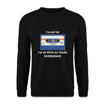 Dicton rétro sarcastique de l’âge - Sweat-shirt Unisexe - noir - Devant - Alina (178cm) & Michal (187cm)