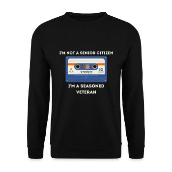 Dicton rétro sarcastique de l’âge - Sweat-shirt Unisexe - noir - Devant - Alina (178cm) & Michal (187cm)