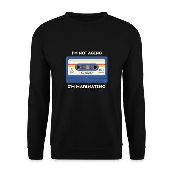 Dicton rétro sarcastique de l’âge - Sweat-shirt Unisexe - noir - Devant - Alina (178cm) & Michal (187cm)