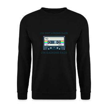 Dictons de l’âge sarcastique rétro - Sweat-shirt Unisexe - noir - Devant - Alina (178cm) & Michal (187cm)