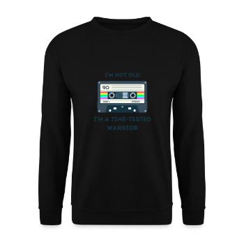 Retro -sarkastisches Alter Spruche - Unisex Pullover - Schwarz - Vorne - Alina (178cm) & Michal (187cm)