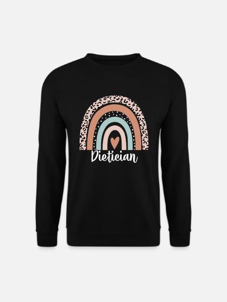 Dietician Rainbow Leopard Funny Dietician - Unisex Sweatshirt - black