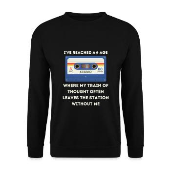 Dicton rétro sarcastique de l’âge - Sweat-shirt Unisexe - noir - Devant - Alina (178cm) & Michal (187cm)