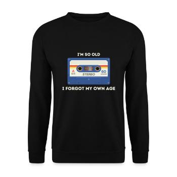 Dicton rétro sarcastique de l’âge - Sweat-shirt Unisexe - noir - Devant - Alina (178cm) & Michal (187cm)