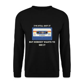Retro -Sarcastic - Unisex Pullover - Schwarz - Vorne - Alina (178cm) & Michal (187cm)