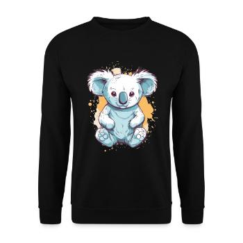 Mignon Anime Style Koala Kawaii - Sweat-shirt Unisexe - noir - Devant - Alina (178cm) & Michal (187cm)