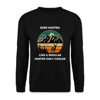 Unique Hunt - Unisex Sweatshirt - black - Front - Alina (178cm) & Michal (187cm)