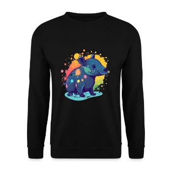 Süßer Anime -Stil Malayan Kawaii - Unisex Pullover - Schwarz - Vorne - Alina (178cm) & Michal (187cm)
