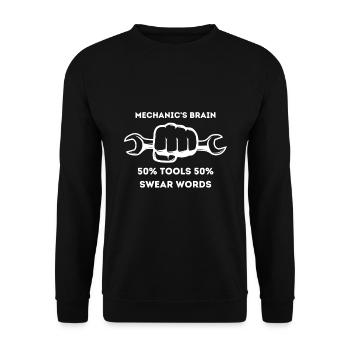 Mechanic funny sayings - Unisex Sweatshirt - black - Front - Alina (178cm) & Michal (187cm)