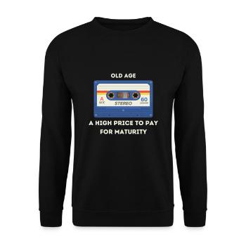 Dicton rétro sarcastique de l’âge - Sweat-shirt Unisexe - noir - Devant - Alina (178cm) & Michal (187cm)