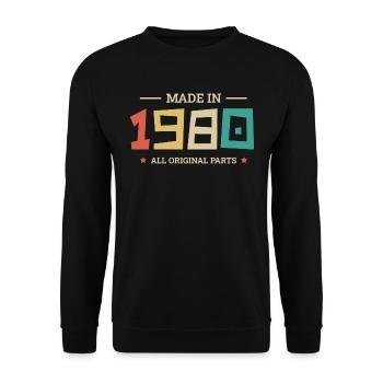 Legendary Since 1980 Original 1980 - Unisex Sweatshirt - black - Front - Alina (178cm) & Michal (187cm)