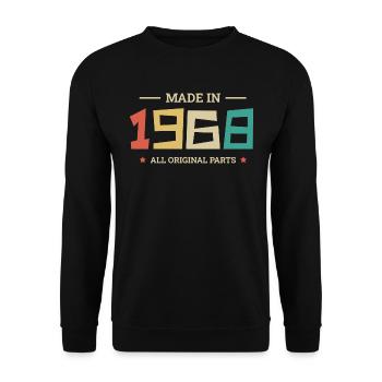 Legendär seit 1968 Original 1968 - Unisex Pullover - Schwarz - Vorne - Alina (178cm) & Michal (187cm)