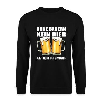 Beer Lovers Toasts Beer Drinkers Farmers - Unisex Sweatshirt - black - Front - Alina (178cm) & Michal (187cm)