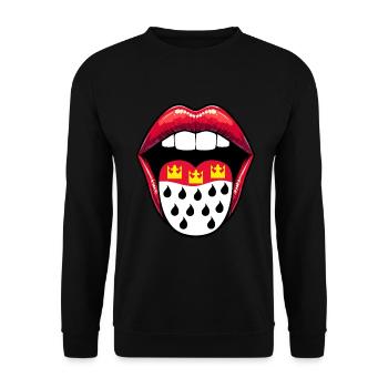 Cologne Carnival Cologne Coat of Arms Cologne Veedel Kölle - Unisex Sweatshirt - black - Front - Alina (178cm) & Michal (187cm)