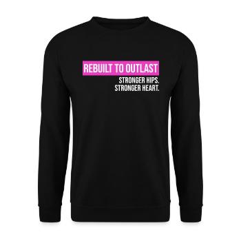 Hip Replacement Surgery Arthroplasty - Unisex Sweatshirt - black - Front - Alina (178cm) & Michal (187cm)