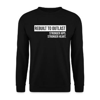 Hip Replacement Surgery Arthroplasty - Unisex Sweatshirt - black - Front - Alina (178cm) & Michal (187cm)