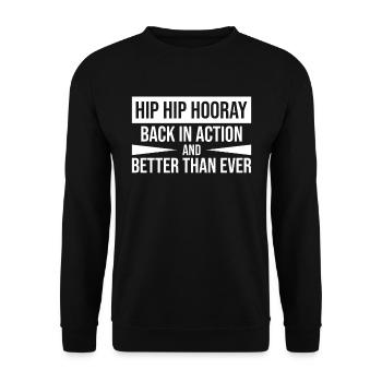 Hip Replacement Surgery Arthroplasty - Unisex Sweatshirt - black - Front - Alina (178cm) & Michal (187cm)