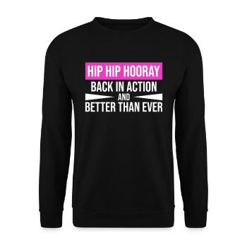 Hip Replacement Surgery Arthroplasty - Unisex Sweatshirt - black - Front - Alina (178cm) & Michal (187cm)