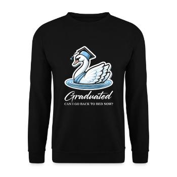 University Graduate Degree Graduate - Unisex Sweatshirt - black - Front - Alina (178cm) & Michal (187cm)