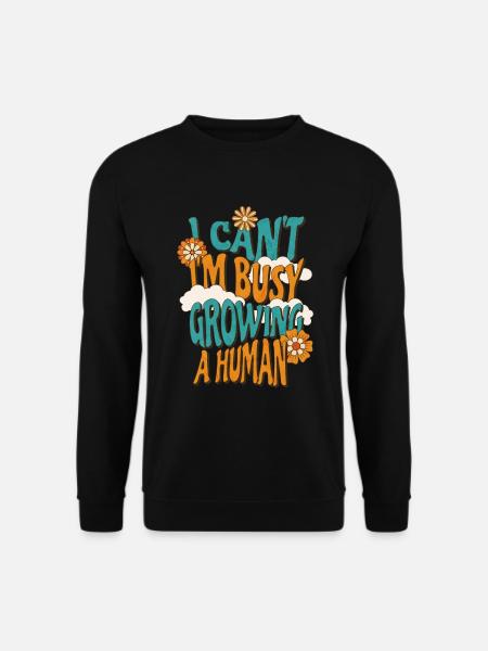 Ich kann nicht ich bin schwanger Schwangerschaft - Unisex Pullover - Schwarz