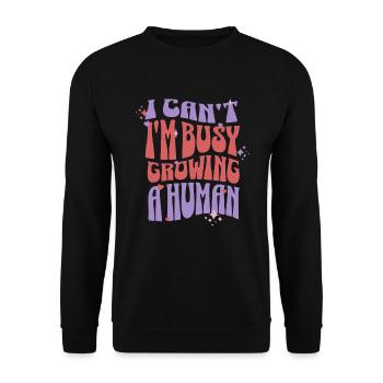Je n’arrive pas à tomber enceinte Grossesse - Sweat-shirt Unisexe - noir - Devant - Alina (178cm) & Michal (187cm)