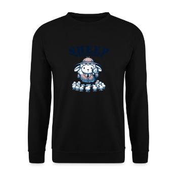 Sheep Whisperer Sheep - Unisex Sweatshirt - black - Front - Alina (178cm) & Michal (187cm)
