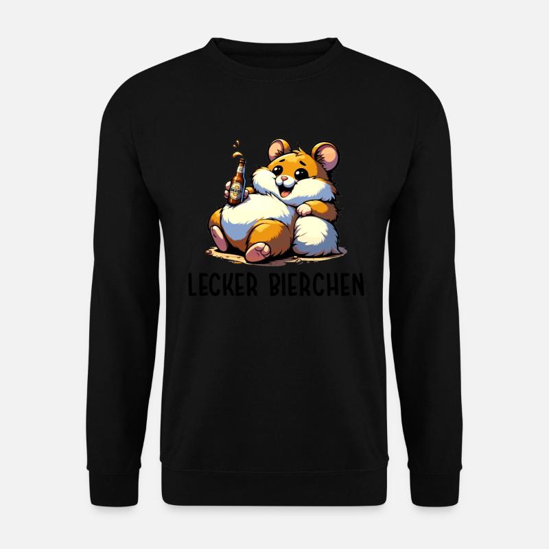 YUMMY BEER Sad Hamster Meme - Unisex Sweatshirt - black