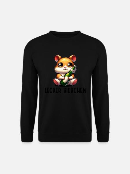 YUMMY BEER Sad Hamster Meme - Unisex Sweatshirt - black