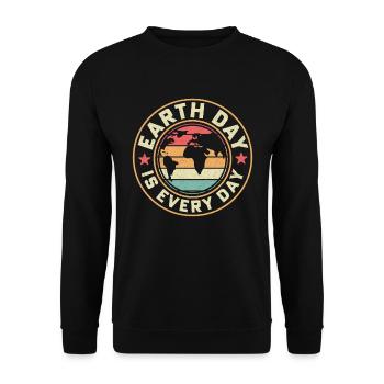 Le Jour de la Terre, c’est tous les jours Retro Vibe Advocate - Sweat-shirt Unisexe - noir - Devant - Alina (178cm) & Michal (187cm)