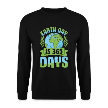 Earth Day is 365 days of environmental awareness - Unisex Sweatshirt - black - Front - Alina (178cm) & Michal (187cm)
