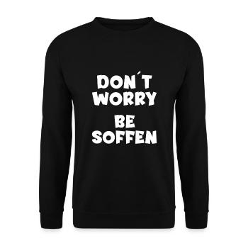 Trinkspruch Outfit für Bier Liebhaber - Unisex Pullover - Schwarz - Vorne - Alina (178cm) & Michal (187cm)