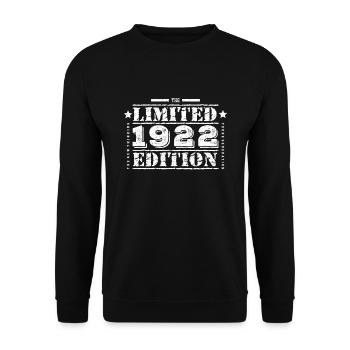 1922 Limited Edition Birthday - Unisex Sweatshirt - black - Front - Alina (178cm) & Michal (187cm)