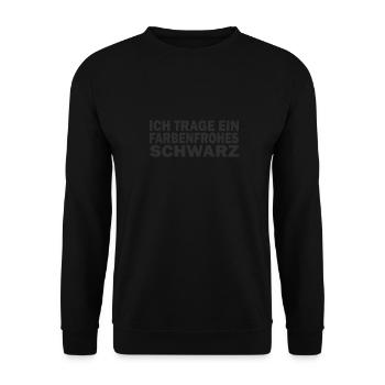 Discover the depth of black in any design - Unisex Sweatshirt - black - Front - Alina (178cm) & Michal (187cm)